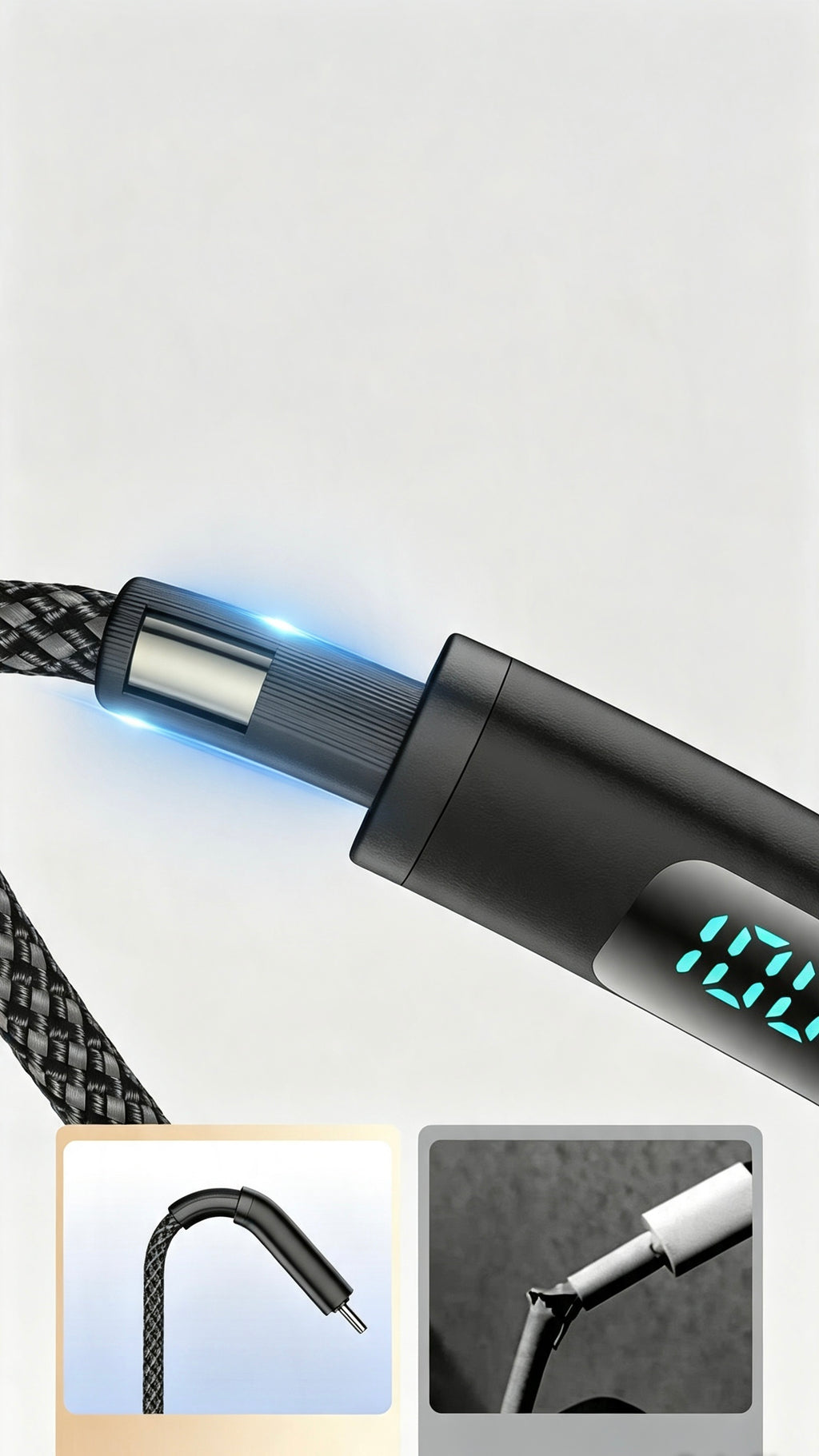 Câble USB-C charge rapide Zynortech — connecteurs double Type-C