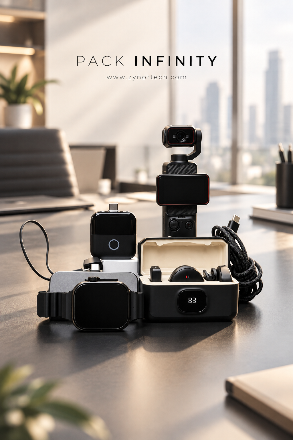 Pack Infinity Complet — les 6 essentiels de la tech nomade Zynortech