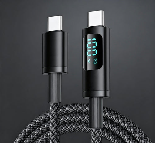 Câble USB-C charge rapide Zynortech — écran numérique de puissance