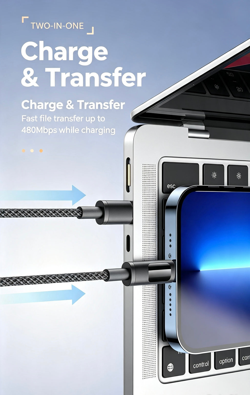 Câble USB-C charge rapide Zynortech — en charge
